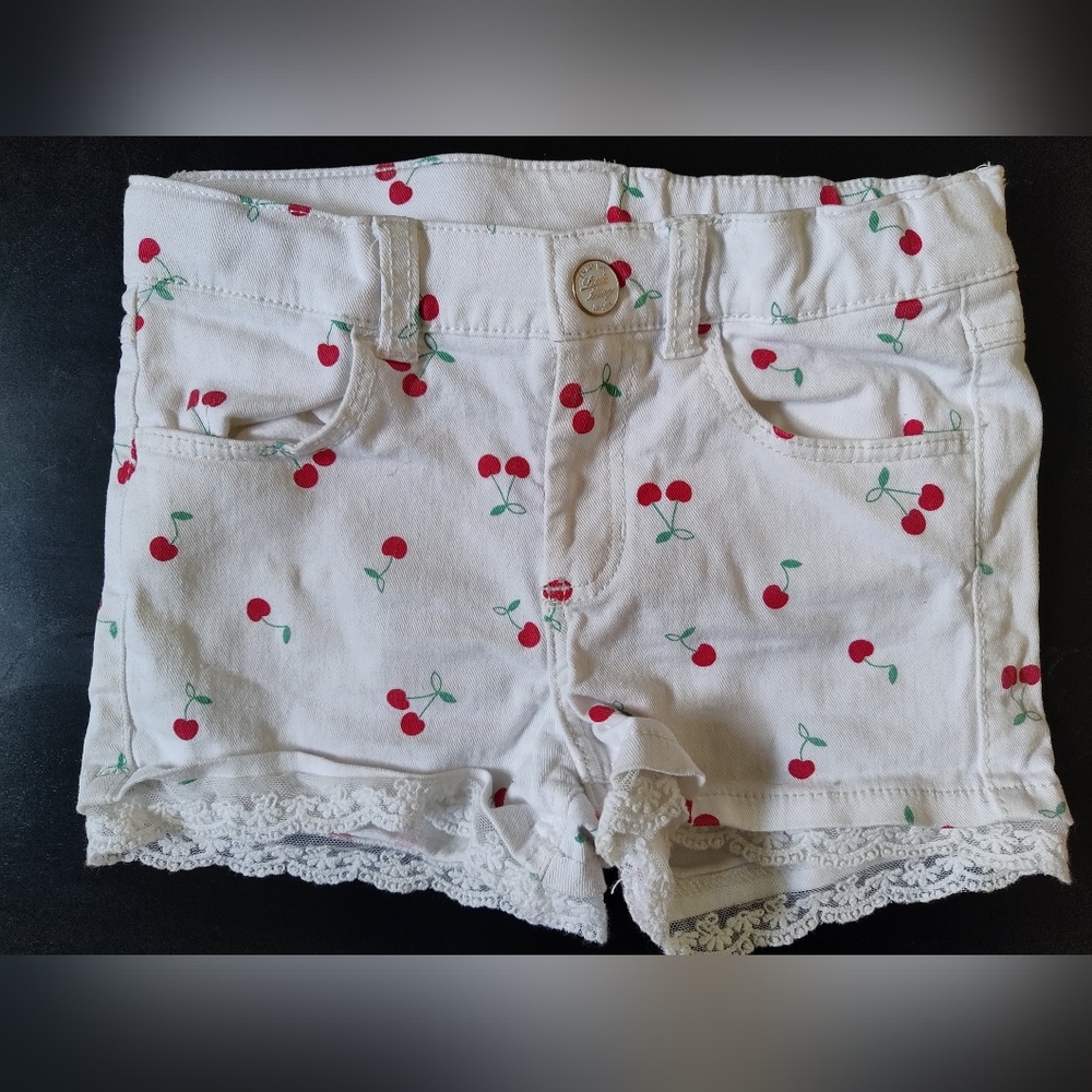 L.O.G.G. White Cherry Jean Shorts 6-7Y